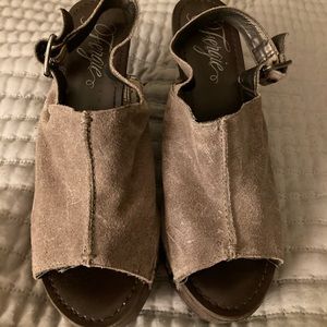 Fergie Brown Wedges.  Size 7.